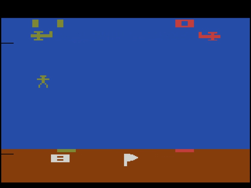 Screenshot of Sky Diver for Atari 2600